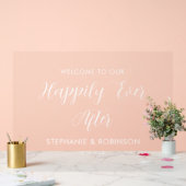 Happily Ever After Wedding Reception Welcome アクリルサイン (ウェディング)
