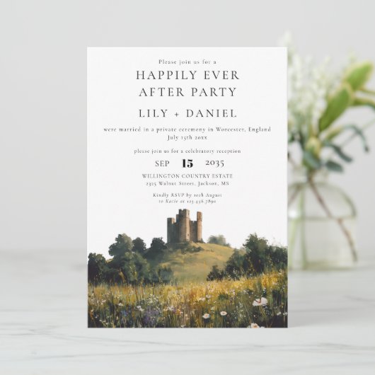 Happily Ever After Wildflowers Castle Wedding 招待状 (スタンド正面)