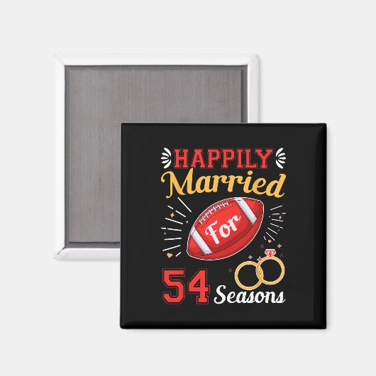 Happily Married For 54 Seasons 54th Wedding Annive マグネット (正面/裏面)