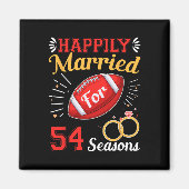 Happily Married For 54 Seasons 54th Wedding Annive マグネット (正面)