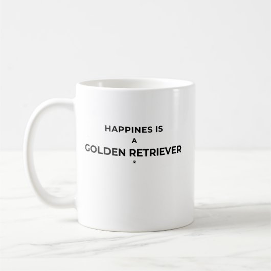 Happines Is a Golden Retriever コーヒーマグカップ (左)