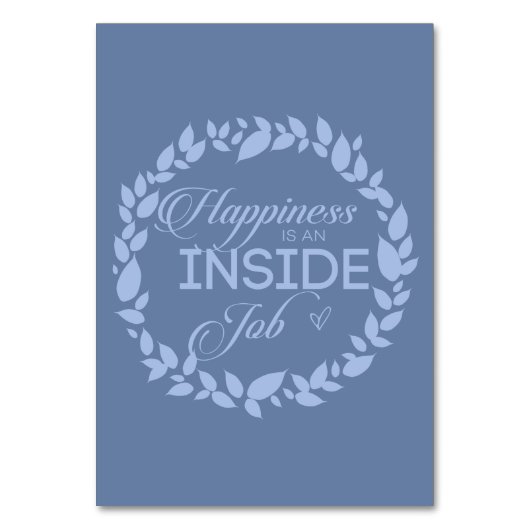 HappinessはInside Job Blueリーステーブル番号 テーブルナンバー (正面)