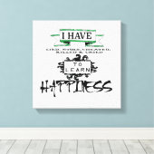 HAPPINESS学には、人生の引用文から教訓 キャンバスプリント (インサイチュ (ウッドフロア))