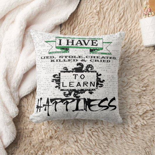HAPPINESS学には、人生の引用文から教訓 クッション (ブランケット)