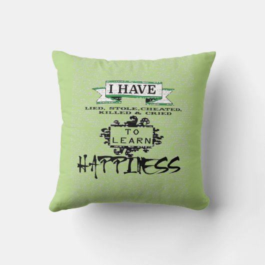 HAPPINESS学には、人生の引用文から教訓 クッション (裏面)