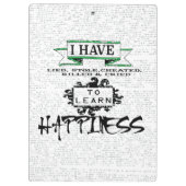 HAPPINESS学には、人生の引用文から教訓 クリップボード (裏面)