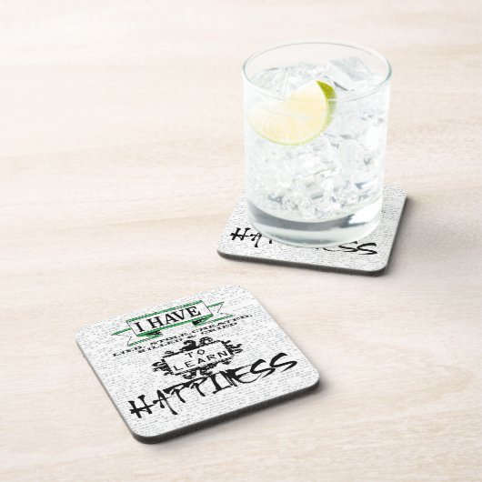 HAPPINESS学には、人生の引用文から教訓 コースター (右側)