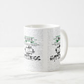 HAPPINESS学には、人生の引用文から教訓 コーヒーマグカップ (正面右)