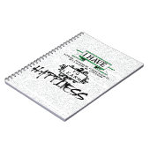 HAPPINESS学には、人生の引用文から教訓 ノートブック (左側)