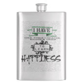 HAPPINESS学には、人生の引用文から教訓 フラスク (正面)