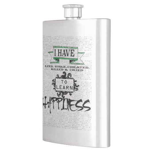 HAPPINESS学には、人生の引用文から教訓 フラスク (左)