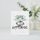 HAPPINESS学には、人生の引用文から教訓 ポストカード (スタンド正面)