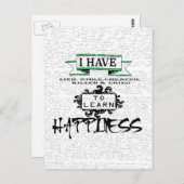HAPPINESS学には、人生の引用文から教訓 ポストカード (正面/裏面)