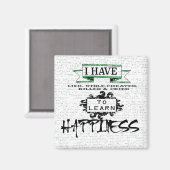 HAPPINESS学には、人生の引用文から教訓 マグネット (正面/裏面)