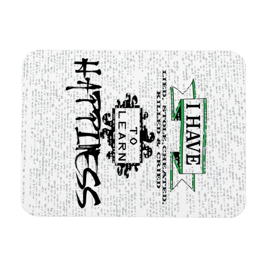 HAPPINESS学には、人生の引用文から教訓 マグネット (横)