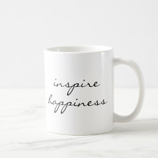 Happiness インスパイアスクリプトの手書き勇気付けられる コーヒーマグカップ