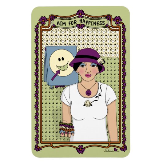 Happiness_A_4x6冷凍機マグネットの狙い マグネット (縦)