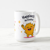 Happiness Activated – Cute Doodle Joy Character コーヒーマグカップ (正面右)