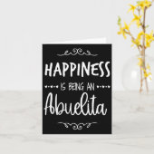 Happiness Being An Abuelita Mexican Spanish Grandm カード (黄色い花)