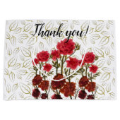 Happiness blooming flowers ラージペーパーバッグ (正面)