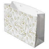 Happiness blooming flowers ラージペーパーバッグ (裏面アングル)