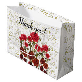 Happiness blooming flowers ラージペーパーバッグ