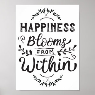 Happiness Blooms From Within Wall Art ポスター