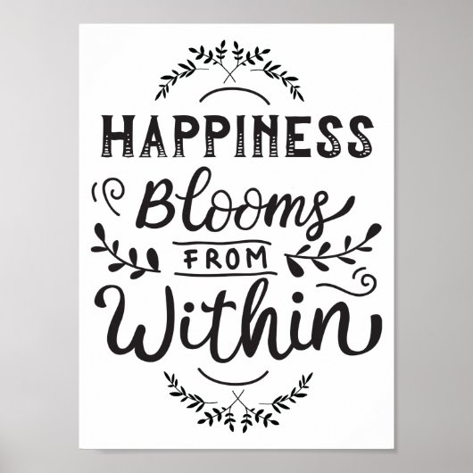 Happiness Blooms From Within Wall Art ポスター (正面)
