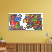 Happiness By Squid Fear City (2.5) キャンバスプリント (インサイチュ (リビング))