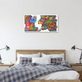 Happiness By Squid Fear City (2.5) キャンバスプリント (インサイチュ (寝室))