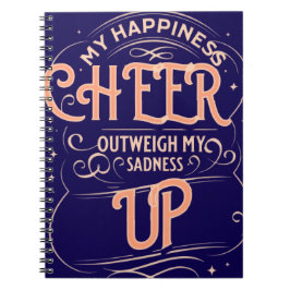  HAPPINESS CHEER UP  SPIRAL NOTEBOOK  ノートブック