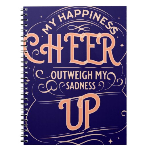  HAPPINESS CHEER UP  SPIRAL NOTEBOOK  ノートブック (正面)
