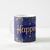 Happiness Coffee Mug – Vibrant Mandala-Style  コーヒーマグカップ (正面左)