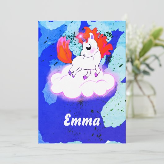 Happiness cute magic unicorn 招待状 (スタンド正面)