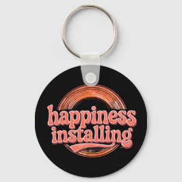 happiness.exe インストール中 - ビンテージ 70年代 レトロ コーラル キーホルダー