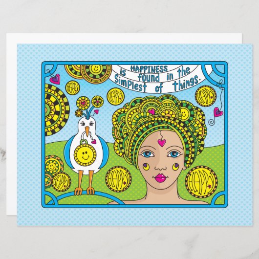 Happiness_Flat紙シート11"x8.5 (正面/裏面)