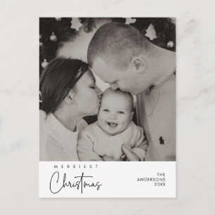 Happiness Greeting メリー Christmas  Family Photo ポストカード