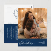 Happiness Greeting メリー Christmas  Family Photo ポストカード (正面/裏面)