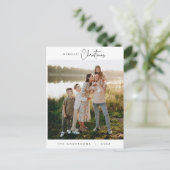 Happiness Greeting メリー Christmas  Family Photo ポストカード (スタンド正面)