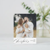 Happiness Greeting メリー Christmas Family Photo ポストカード (スタンド正面)