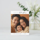 Happiness Greeting メリー Christmas Family Photo ポストカード (スタンド正面)