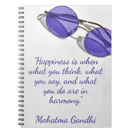 Happiness Harmony Mahatma Ghandi ノートブック
