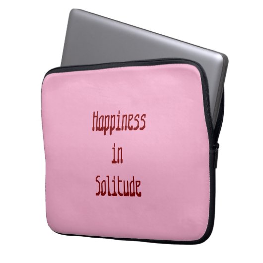 Happiness in Solitude Electronics Bag ラップトップスリーブ (正面左)