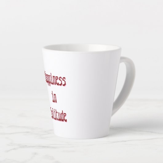 Happiness in Solitude Latte Mug カフェラテマグ (右アングル)