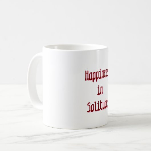 Happiness in Solitude Mug コーヒーマグカップ (正面左)