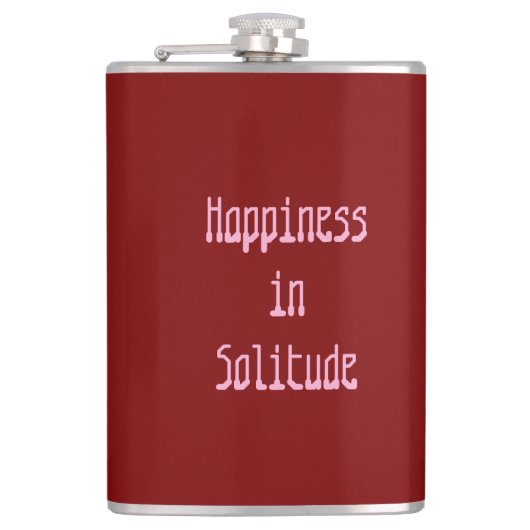 Happiness in Solitude Vinyl Wrapped Flask フラスク (正面)