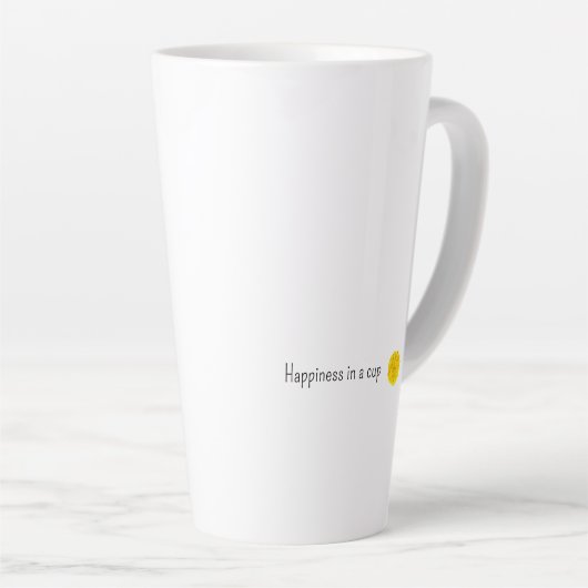 Happiness in the cup  カフェラテマグ (右アングル)