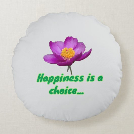 Happiness is  ラウンドクッション (正面)