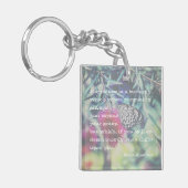 Happiness is a Butterfly - Inspiring Quote キーホルダー (正面左)