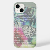 Happiness is a Butterfly - Inspiring Quote Case-Mate iPhoneケース (裏面)